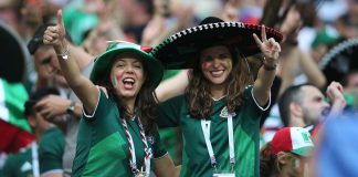 Mexican fans at World Cup in Russia in 2018