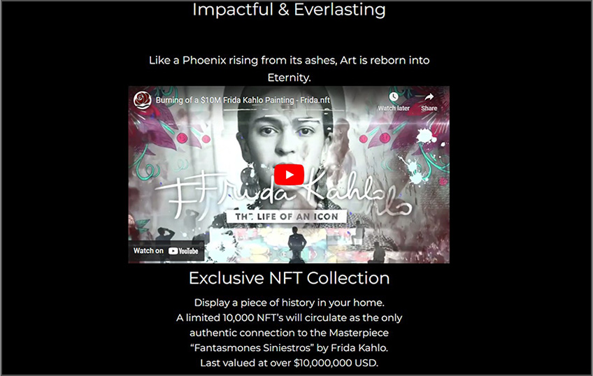 Frida.nft website