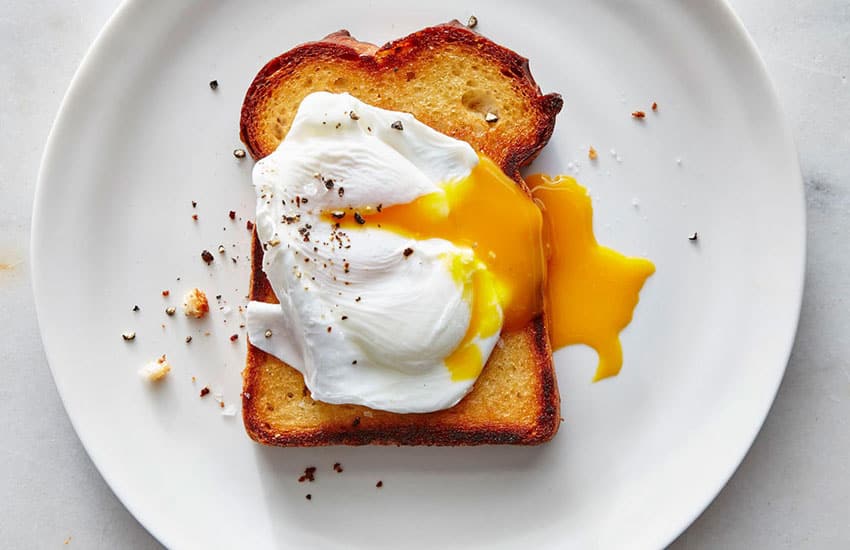 poached egg on toast.