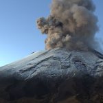 Popcatepetl volcano spewing ash