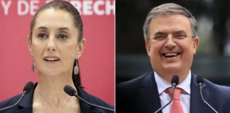 Mexico City Mayor Claudia Sheinbaum and Foreign Affairs Minister Marcelo Ebrard.