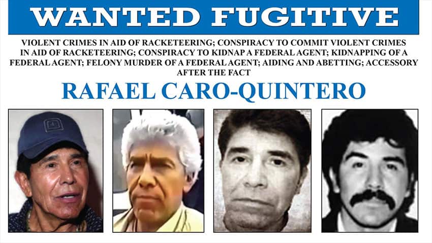 Rafael Caro Quintero was on the run for years after he was released by an administrative error.