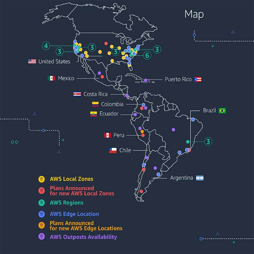 Infografia Aws Local Zones English Map 1080 