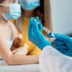 Child receiving vaccination