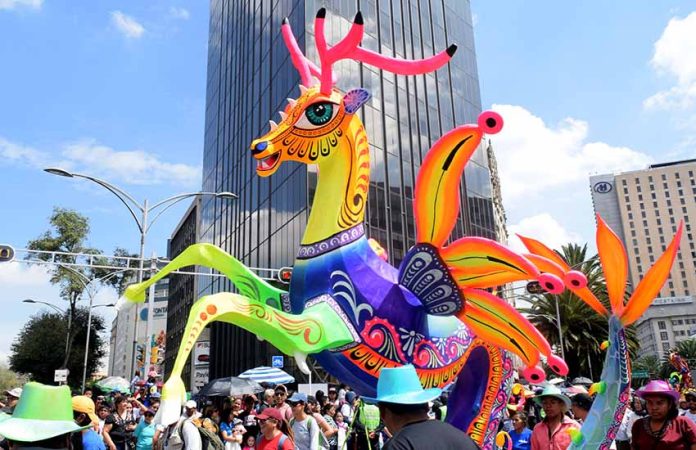 alebrije parade in Mexico City