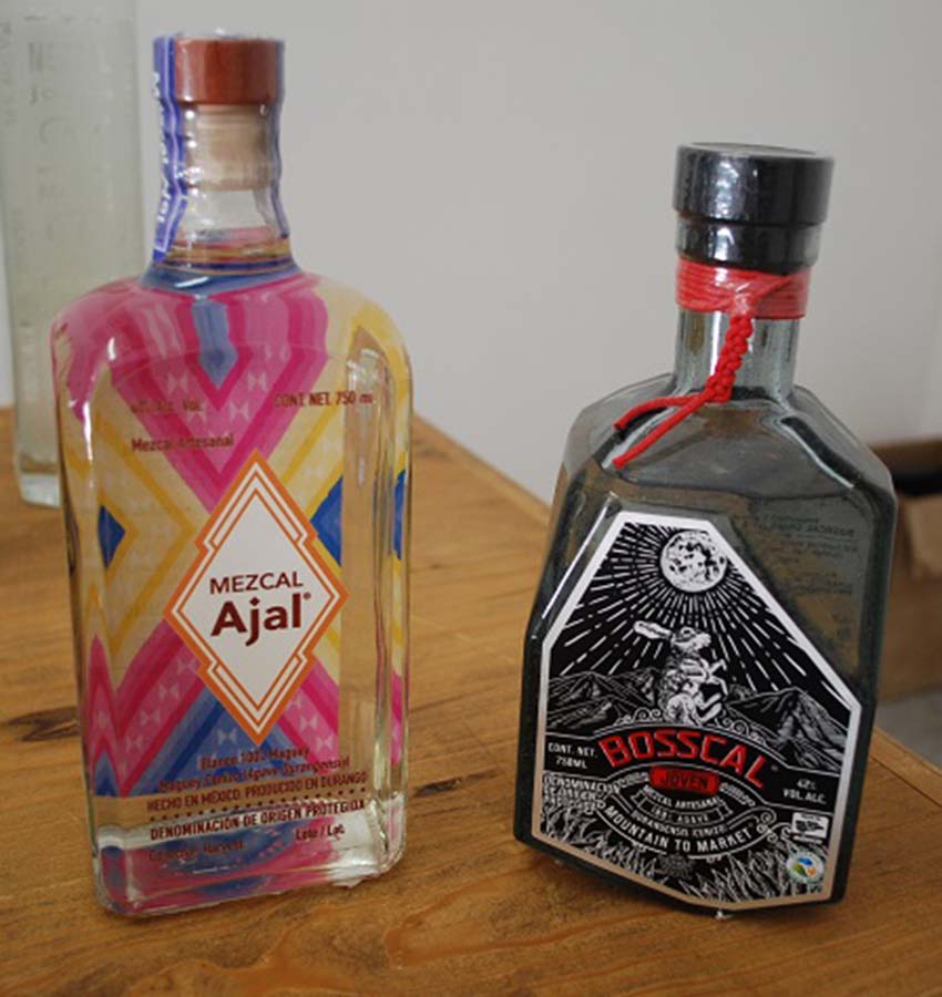 Two important Durango mezcal brands — Ajal and Bosscal