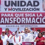 Mexico City Mayor Claudia Sheinbaum at a Morena Party rally