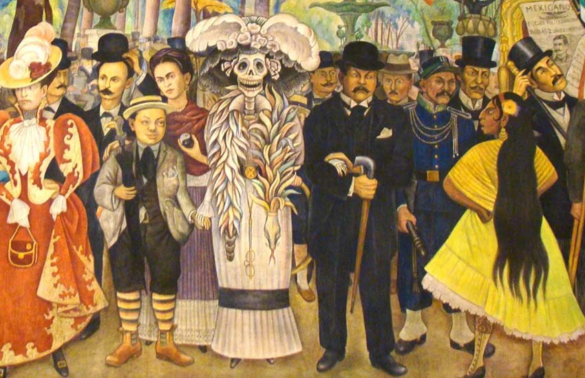 Diego Rivera mural Dream of a Sunday Afternoon in the Alameda Central