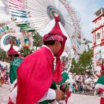 Residents celebrate the festival Yohualican Kampa To Xolalmej Ilhuitij, in Cuetzalan del Progreso, Puebla, a Magical Town.