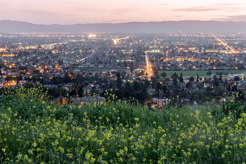 The energy will go to power the city of Santa Clara, part of Silicon Valley (seen here from the nearby Mt. Hamilton).