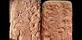 The stela was found in Uxmal, a Maya city founded around A.D. 700.