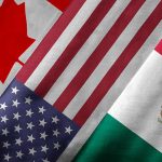 Canadian, U.S. and Mexican flags.