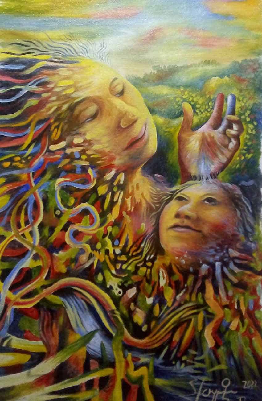 "The Baptism" by Huastec artist Jorge Domínguez Cruz.