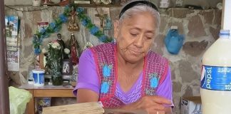 Dona Chencha, owner of La Flor de Mexquitic pulque bar in San Luis Potosi, Mexico