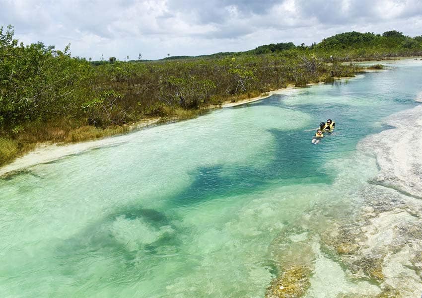 Bacalar lagoon in Mexico