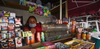 Woman working in Mexico City