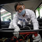 employee at Zicua auto plant in Puebla City, Mexico