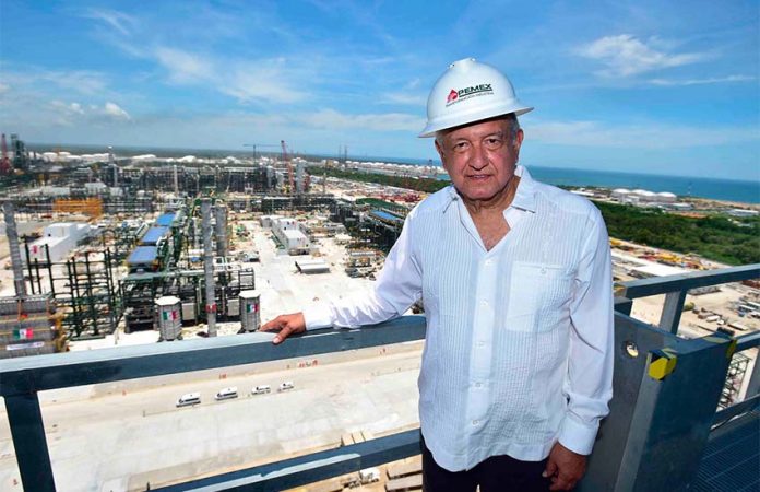 AMLO at inauguration of Dos Bocas Refinery in Tabasco