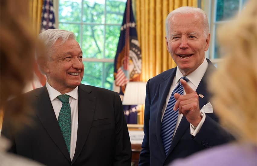 US President Joe Biden, Mexican President Lopez Obrador