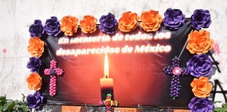 Day of the Dead altar to the disappeared of Mexico