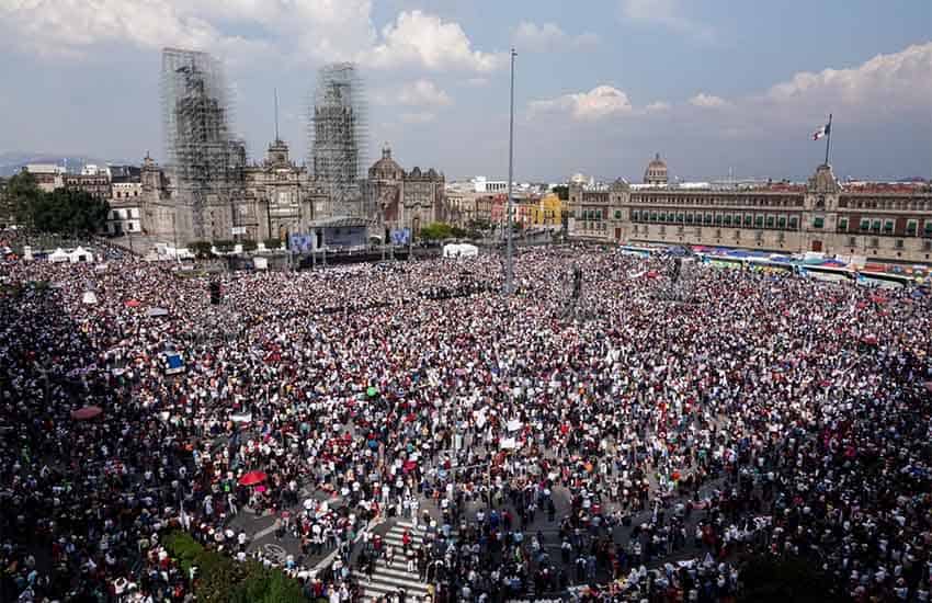 AMLO's Zocalo march in favor of 4th Transformation 2022