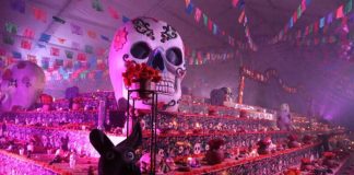 World's largest Day of the Dead altar in Hidalgo Mexico in 2019