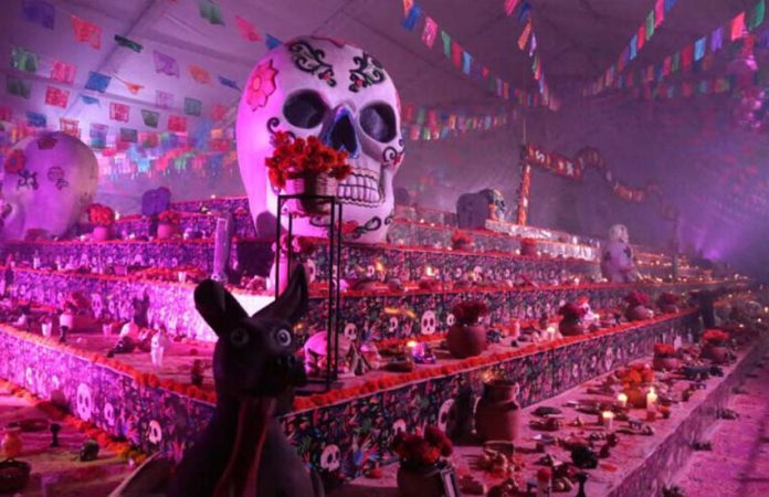 World's largest Day of the Dead altar in Hidalgo Mexico in 2019