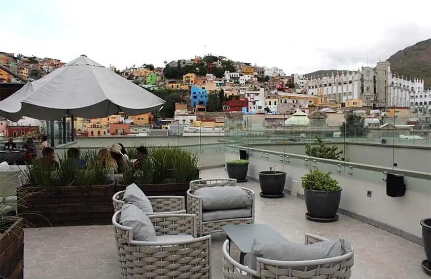 Antigua 13 rooftop bar in Guanajuato, Mexico