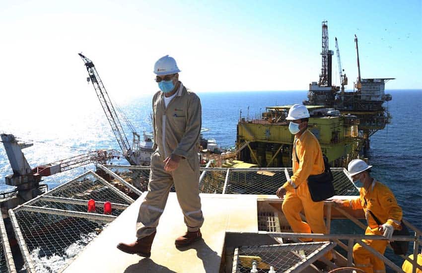 Campo de gas marino de Pemex en el Golfo de México