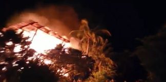 Fire in Holbox, Quintana Roo