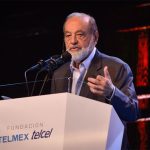 Billionaire Carlos Slim speaking at a business event in September.