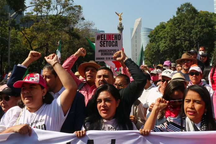Citizens marched in protest against the proposed electoral reforms in Mexico City and dozens of other cities around the country.