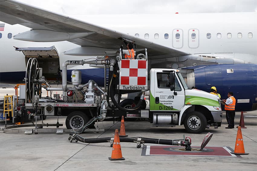 The partially state-owned company ASA controls most of the market for airplane fuel.