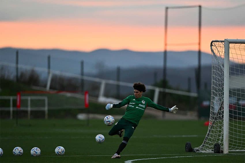 Goalkeeper Guillermo Ochoa at a recent practice.