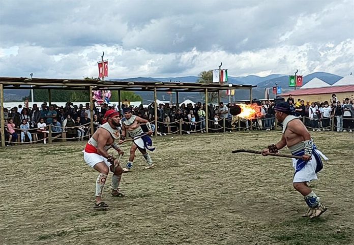 Pelota players compete at the World Nomad Games in October.