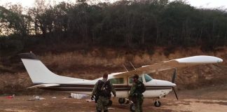 The plane touched down at a hidden landing strip near Tamazula, Durango.