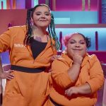 Brittani Walker (left) and Rosita Lemus, accomplished Mexican cartoneria artisans on Netflix's "Piñata Masters"