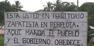 EZLN sign in Chiapas, Mexico