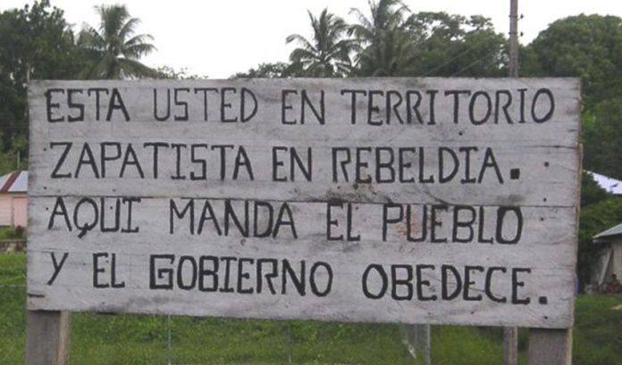 EZLN sign in Chiapas, Mexico