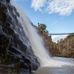 Basaltic prism waterfall in Huasca, Hidalgo, Mexico