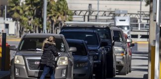 Formerly illegally imported cars in Mexico being regularized in Tijuana.