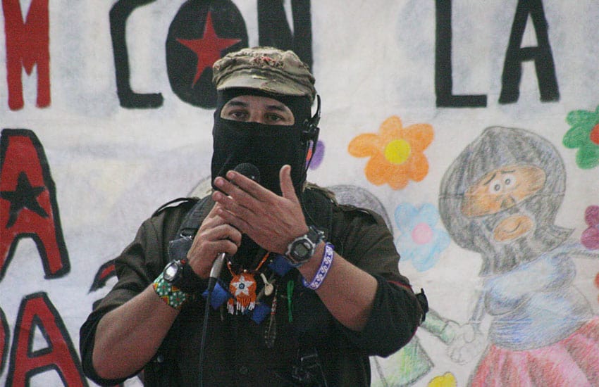 Subcomandante Marcos del Ejército Zapatista de Liberación Nacional (EZLN)