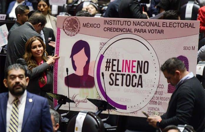 Mexico's federal Deputies protest proposed electoral reform in the Lower House of Congress