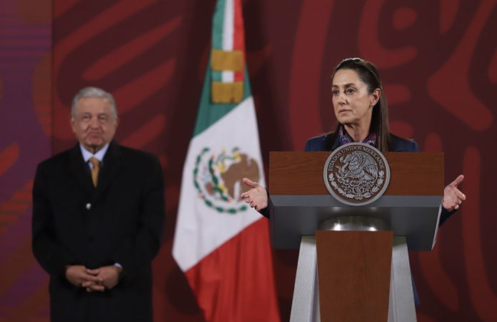 Mexico City Mayor Claudia Sheinbaum and Mexico's President Lopez Obrador