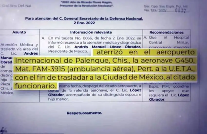 Sedena leaks hacked document regarding AMLO