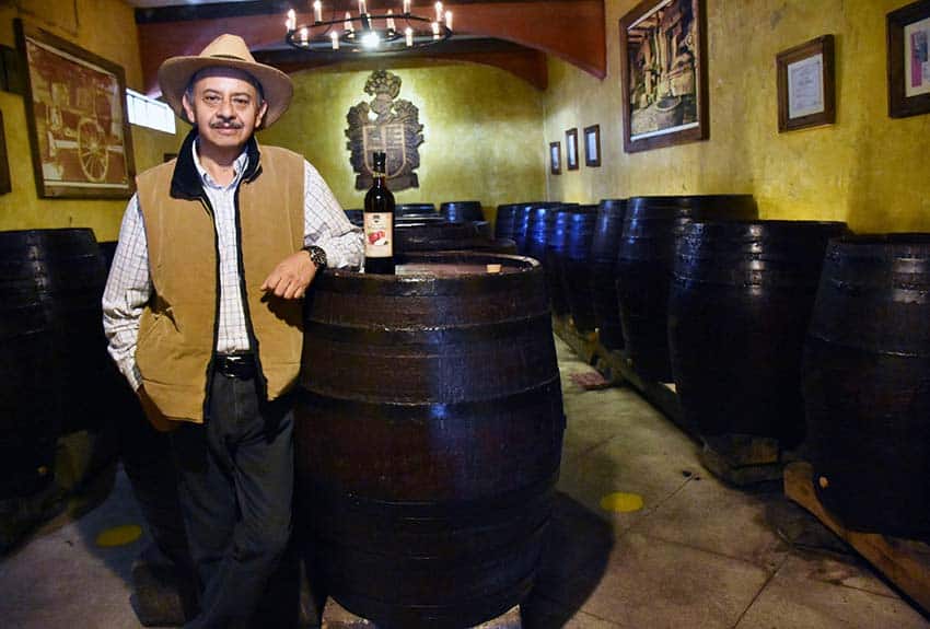 German Morales Viveros, owner of Primavera Vinos y Licores in Zacatlan, Puebla, Mexico