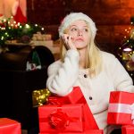 Lonely at Christmas stock photo