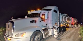 National Guardsman in Mexico confiscating a truck for likely fuel theft.