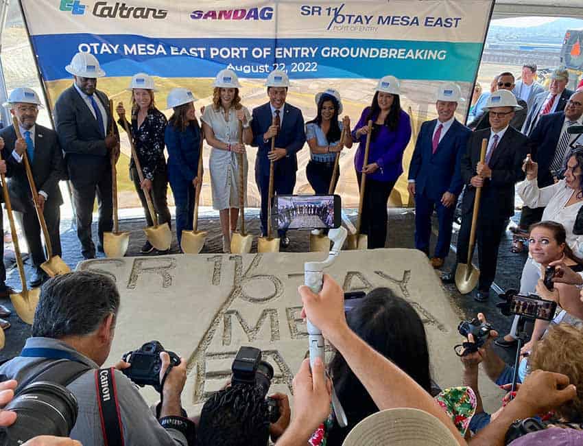 Groundbreaking of SR11/Otay Mesa East Port of Entry project in Aug. 2022