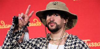 Puerto Rican rapper Bad Bunny at an April press event in New York City.